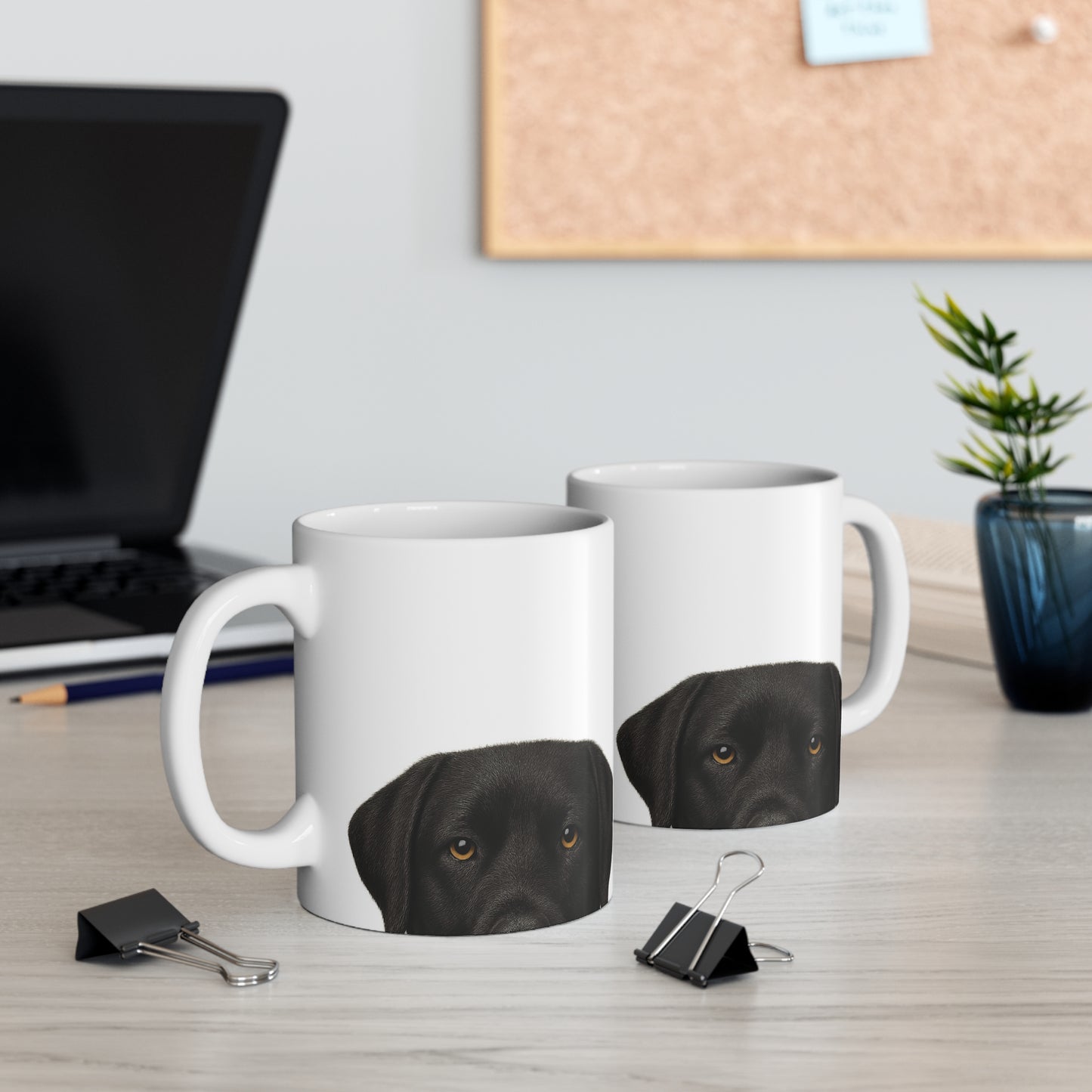 Black Labrador Peekaboo Mug, 11 oz (330 mL)