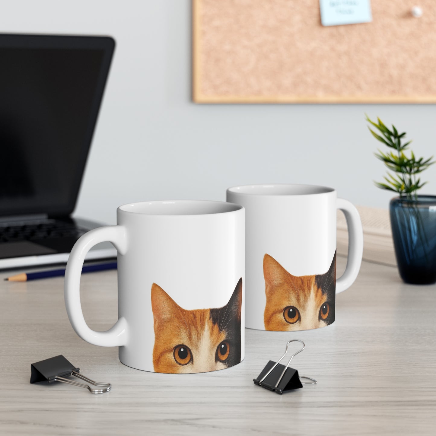 Calico Cat Peekaboo Mug, 11 oz (330 mL)