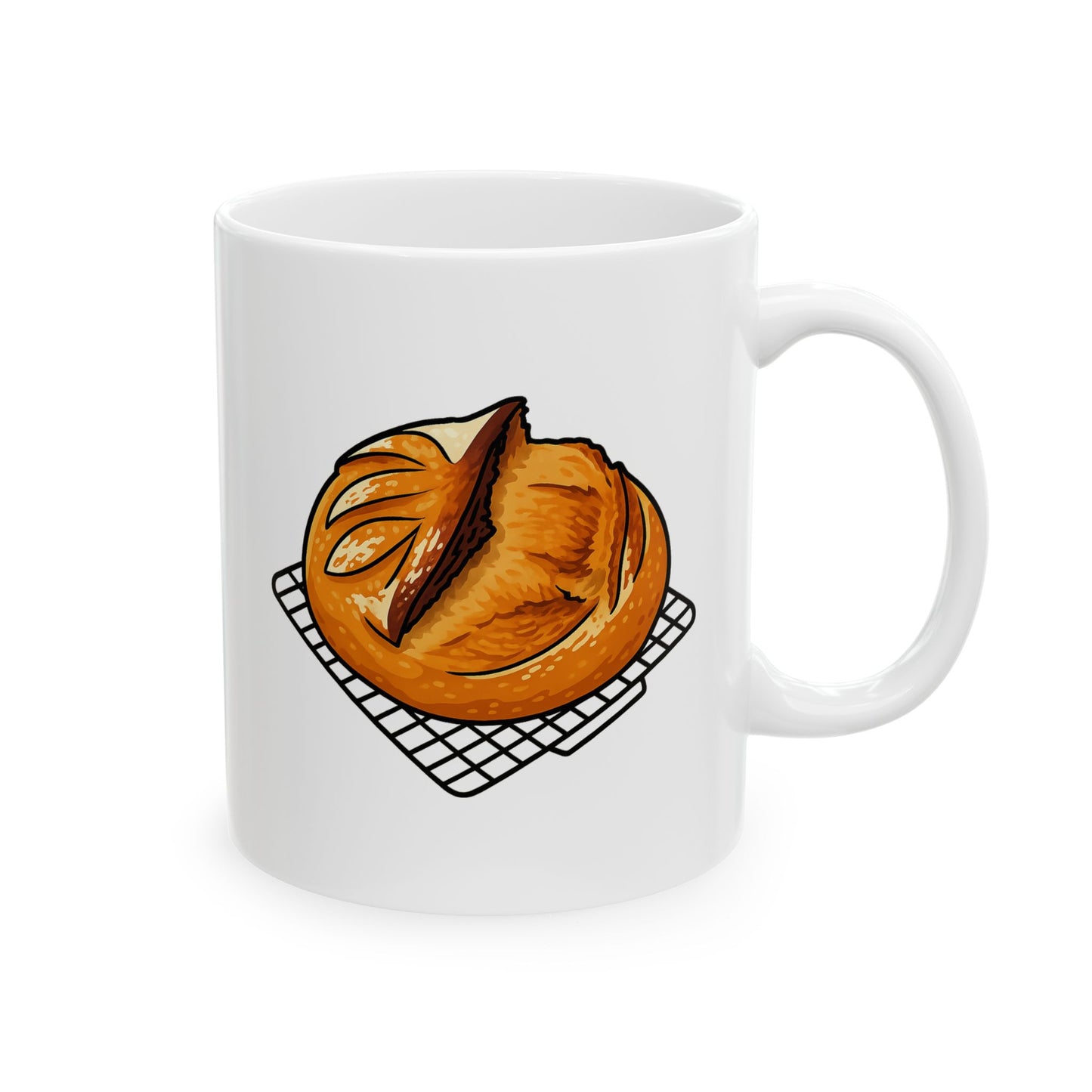Sourdough Humor Ceramic Mug, (11 oz, 15 oz)