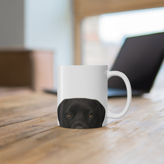 Black Labrador Peekaboo Mug, 11 oz (330 mL)